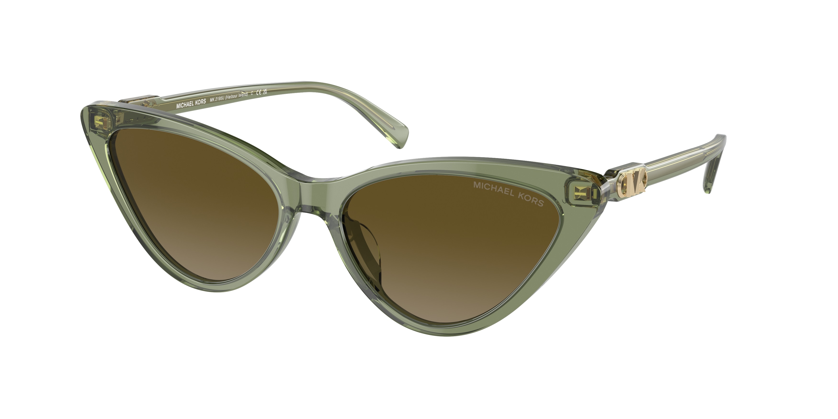 Michael Kors Femme MK2195U Harbour Island 394413 Lunettes De Soleil AcéTate Vert Vert Cat Eye Normale Ombré-image